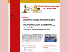 Tablet Screenshot of canine-clubhouse.com